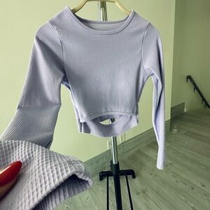 YEAR OF OURS Thermal Club Cut Out Long sleeve Lavender Small